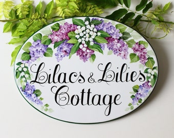 Lilacs Cottage Personalized House Sign, Personalized sign, Custom sign, Outdoor custom sign, Custom name sign, Personalized sign for home