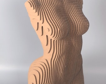 Sliced Woman Torso - DIY Cardboard Craft