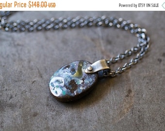 ON SALE Australian Boulder Opal Necklace, Raw Boulder Opal Necklace, Koroit Opal Necklace, Raw Opal - Keeper of Secrets