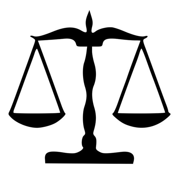 Lawyer Judge Legal Scales of Justice Die-Cut Decal Car Window