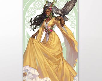 9 of Pentacles (11"x19")