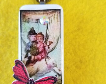 couple with red butterfly