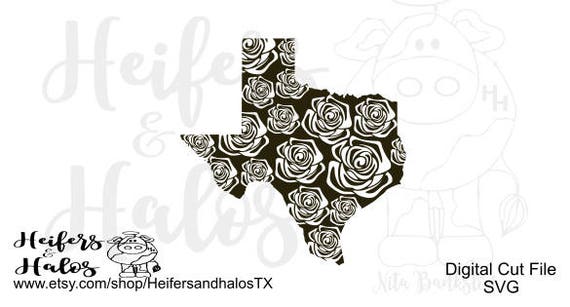 Download Texas Rose svg cut file for cricut silhouette use for