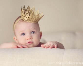 Queen's Lace Crown, Lace Princess Crown, Baby Crown, Gold Crown, Crown, Mini Crown, Lace Crown, Silver Crown, Baby Headband, Crown Headband