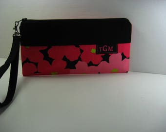 Floral Bridesmaid Clutch, Monogram Clutch, Gift for Bridesmaids, Women Gifts, Wedding Clutch