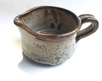 HANDMADE pitcher-shine blue-pottery-ceramic- ready to ship- make a great wedding gift P1