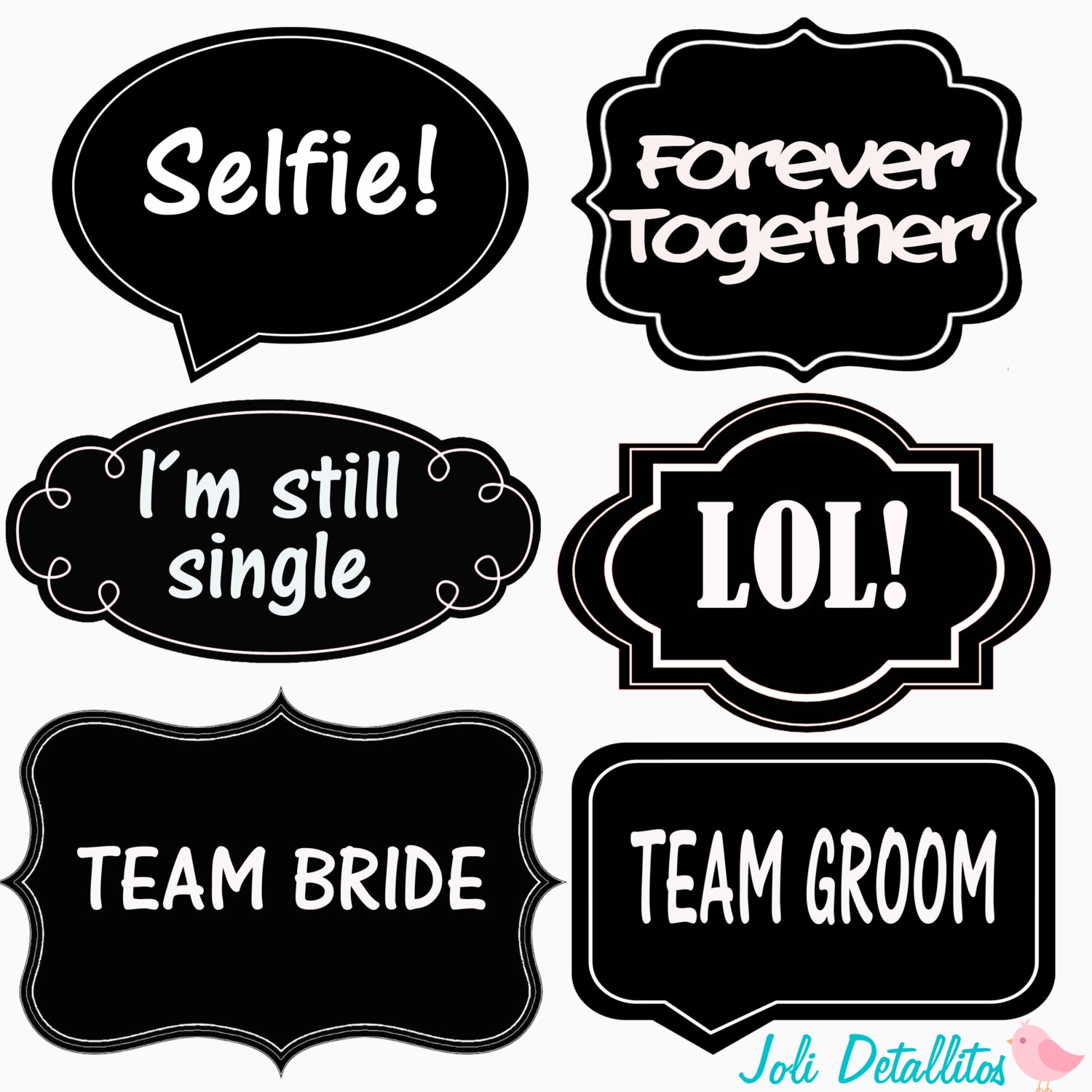 Paling Keren Wedding Free Printable Photo Booth Props