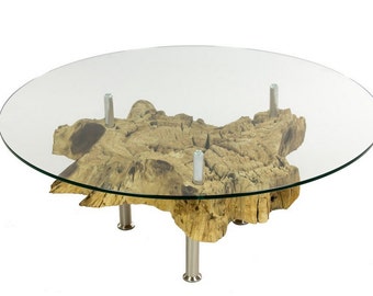 Picassi sofa table teak root 100x100cm