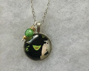 Handmade Green Witch Necklace with Pendant