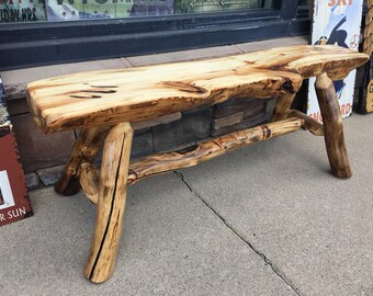 Aspen Log Bench or Chair
