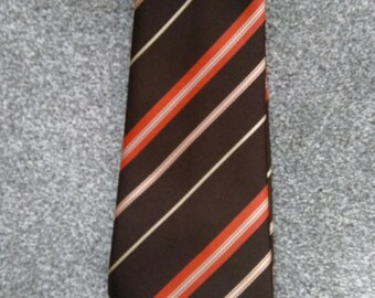 Vintage Polyester Men's Striped Tie Made By Prince