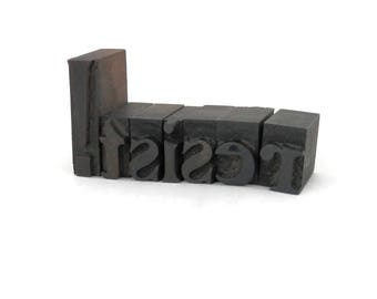 Antique Letterpress Resist! Wooden Block Letters Vintage Typography Letter Blocks