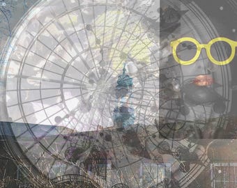 Manipulated digital photograph- " The Yellow glasses"