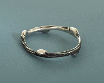 Sterling Silver Twig Ring, Willow, New Design