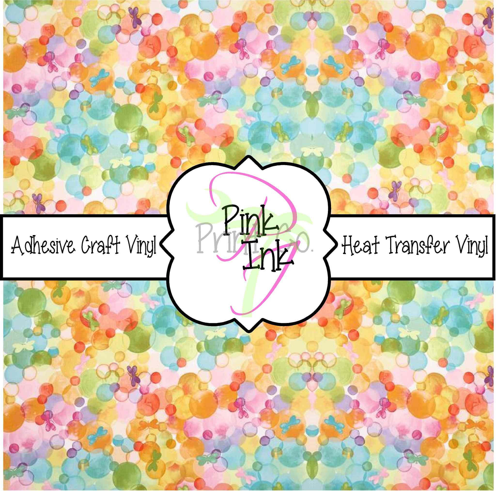 Pastel Printed Vinyl // Patterned Vinyl // Adhesive Vinyl and Heat