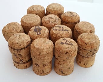 Packung mit 12 verwendet, Natur, Champagner Stil Korken