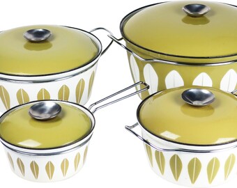Set of Four Vintage Cathrineholm Pans