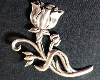 Cony / Victoria of Taxco – Vintage Signed Sterling Tulip Brooch Pin #151
