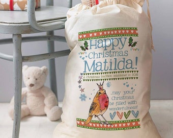 Personalised 1st Christmas Keepsake Sack