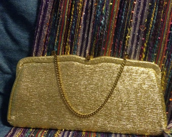 gold evening bag, sparkly bag