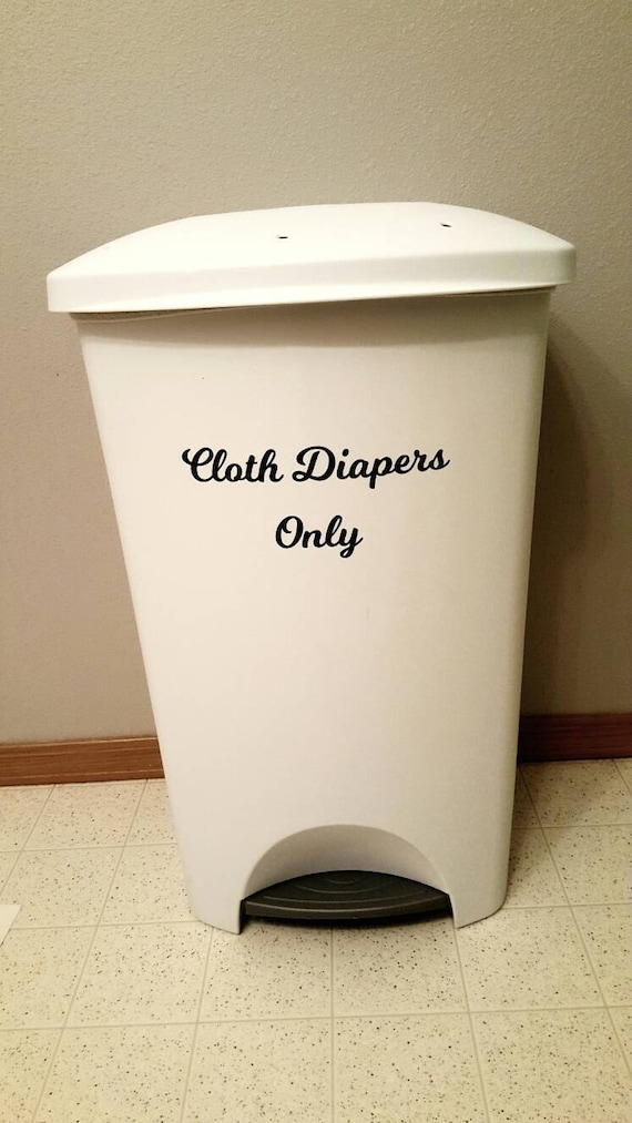 Diaper Pail Vinyl Decal Cloth Diapers Only