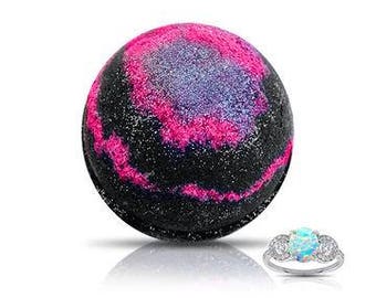 Choose your Scent! ~~ Ring Bath Bomb 8-9 oz. Bath Bomb VARIOUS RINGS / Assorted Sizes inside/ Custom order your Size and Scent