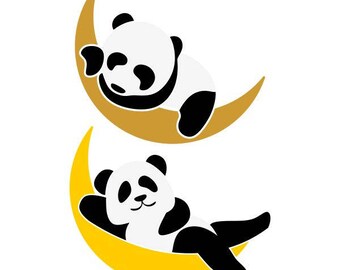 panda bear design moon sleep svg png dxf eps designs cameo file silhouette