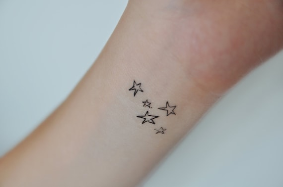 Items similar to Stars Temporary Tattoo, Small Temporary Tattoo, Tattoo ...