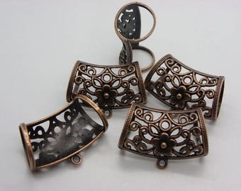 2 bails for scarf bronze 44 x 32 x 21 inside 39 x 20