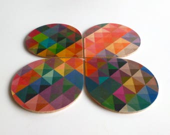 Objectify Grid2 Coasters - Set of 4