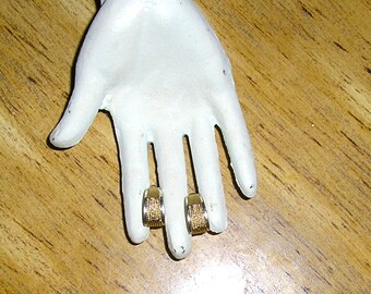 Vintage 60s, Napier, signed, gold and sliver, screw back earrings, MINT