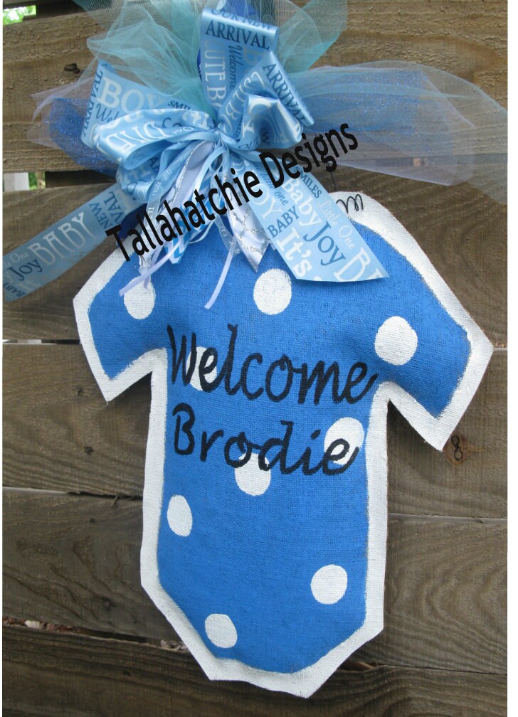 Baby Boy Hospital Door Hanger Baby Boy Sign New Arrival Door