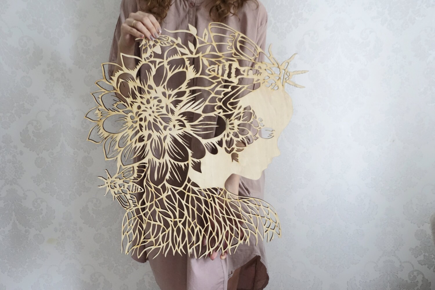 Plywood art work. Wall hanging art decor made of plywood. The