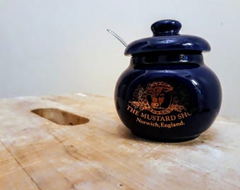 Norwich Mustard Pot in Navy