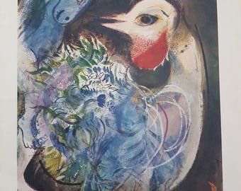 Marc Chagall "The feathers in bloom" Lithograph