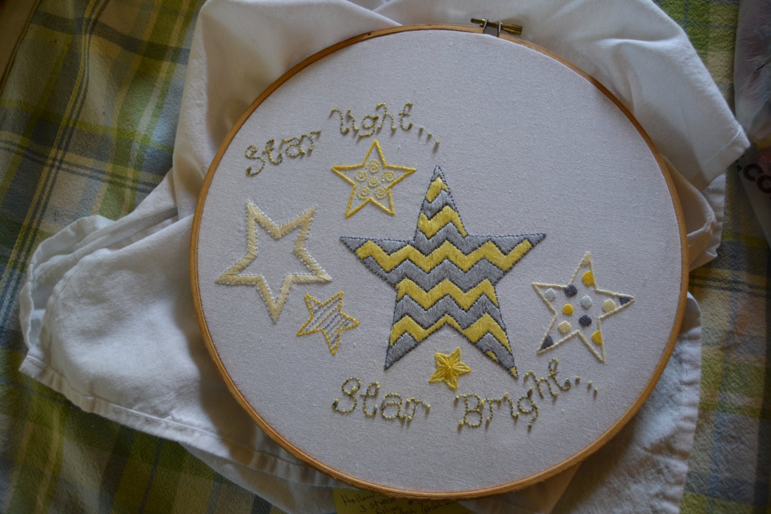 Star Hand Embroidery Pattern Star Light Star Bright