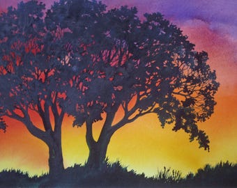 Sunset Lace III an original watercolor
