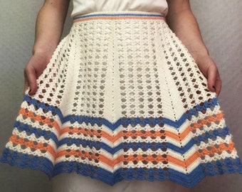 Vintage + Handmade 1950s Crocheted Apron