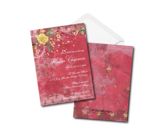 Whimsical Bridal Shower Invitation - Floral, Whimsical and Victorian