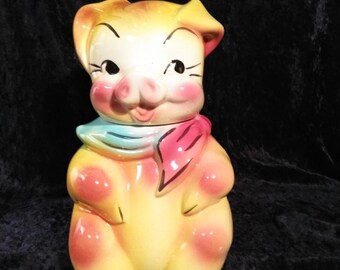 American Bisque Boy Pig Cookie Jar