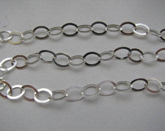 Bulk 6 Feet Sterling Silver Oval Cable Chain 7 X 9 mm Smooth