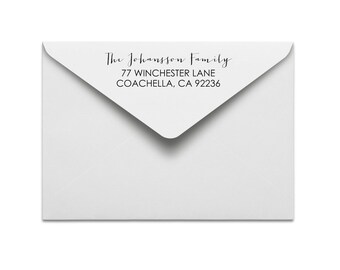 address stamp: custom rubber stamp, return address stamp, wedding address stamp, personal or family address stamp