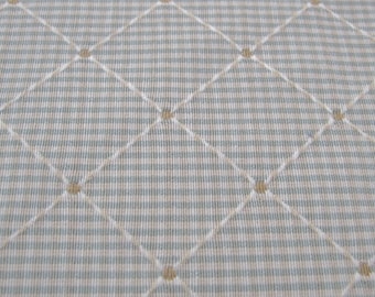P Kaufmann Teal and Taupe Windowpane Fabric