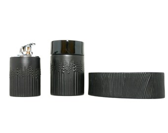 Black Porcelain Noire Smoking Set by Tapio Wirkkala for Rosenthal Studio Ashtray Lighter Cigarette Holder Richard Scheibe