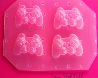 4pc Mini Kawaii XBOX Game Controller Inspired Flexible Plastic Mold For Resin Crafts Decoden