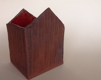 Small ceramic planter, Red planter, Succulent pot, Plant pot, Air plant pot