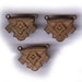 vintage brass connector findings in GOTH or VICTORIAN look loop on each end of top THREE findings