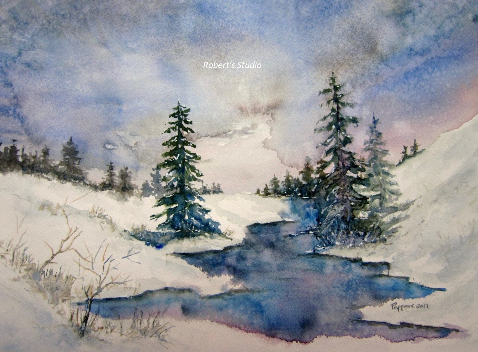 Winterbilder Aquarell:  Painting the Magic of Winter