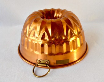 Vintage Kitchen Copper Mold Tin Lined Benjamin & Medwin DOURO Korea - Jello Mold Wall Hanging French Decor