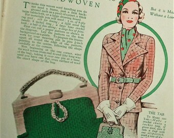 Vintage Sewing Book 20s 30s Needlecraft Good Needlework Gift Book Second Gift-Book c. 1930 - 1920s 1930s embroidery - baby knitting patterns